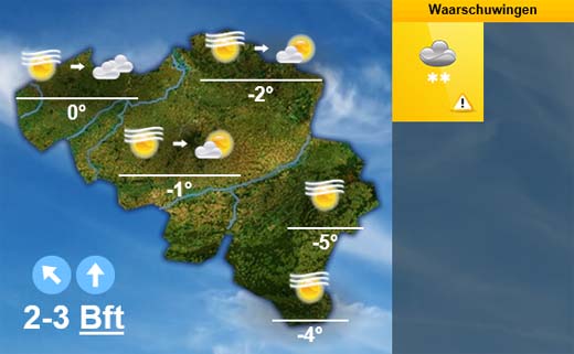 weersverwachting voor vandaag