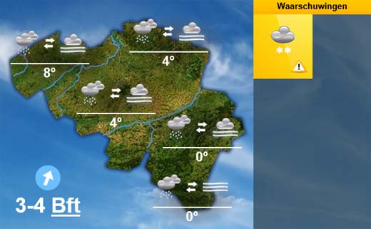 weersverwachting voor vandaag