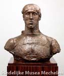 Een bronzen geut van een buste van de hand van Rik Wouters 