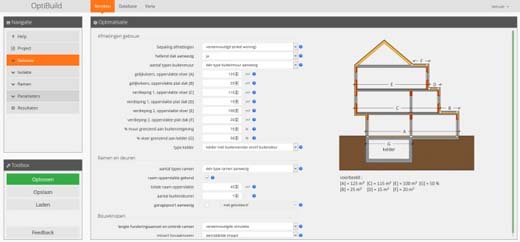 OptiBuild software printscreen