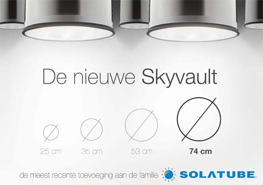 Skyvault, de grootste Solatube is te zien op Batibouw 2016