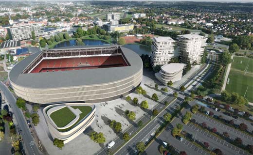 Multifunctioneel vastgoedproject rond Regenboogstadion Waregem