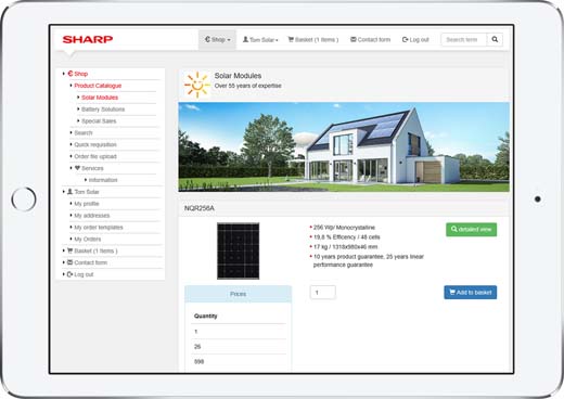 Sharp opent webshop voor zonne-energieoplossingen 