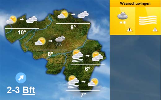 het weer in vilvoorde morgen