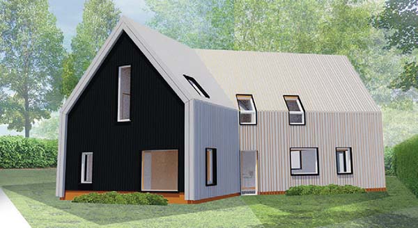 ORGA architect - Geknikt houten woonhuis Amsterdam-Noord