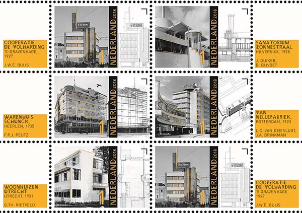 Nederland brengt postzegels met markante gebouwen uit