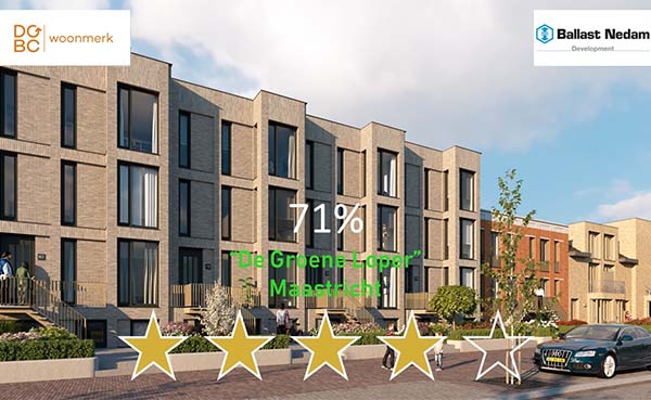 Duurzame woningen in Maastricht behalen 4 sterren op duurzaamheid