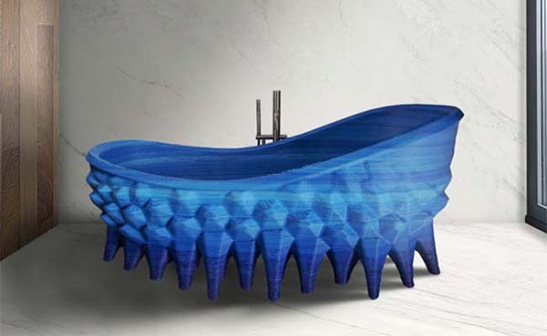 Eerste uit een stuk 3D geprinte soft-tub