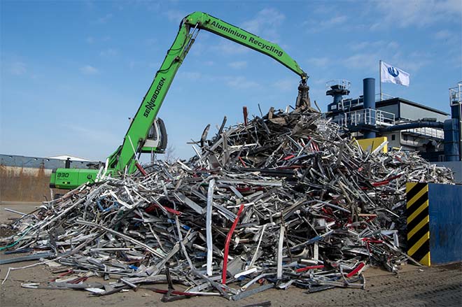 Duurzame vliesgevel uit gerecycleerd aluminium