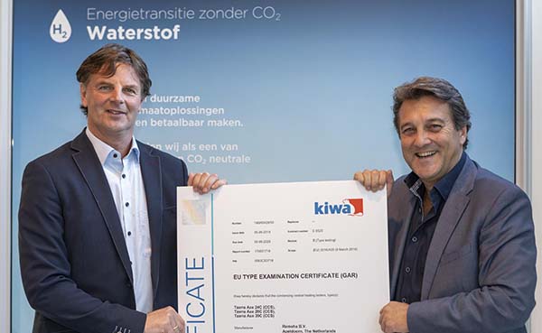 Remeha cv-ketels als eerste Kiwa-gecertificeerd voor waterstof bijmenging