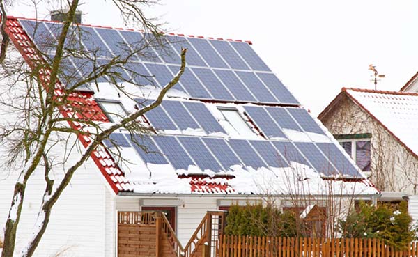 Zonnepanelen in de winter