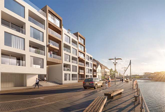 Nieuw woonproject in Kortrijk speelt vol in op wonen aan het water