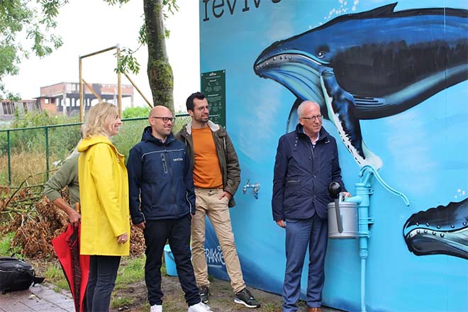 Inwoners Oudenaarde kunnen gratis gerecycleerd grondwater halen aan Saffrou-werf