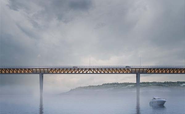 Besix mag langste brug ter wereld met dragende houtstructuur bouwen