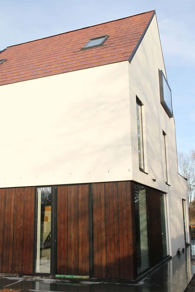 Ecopuur - Eerste Belgische woning met esthetische gevelbekleding van zonnecellen