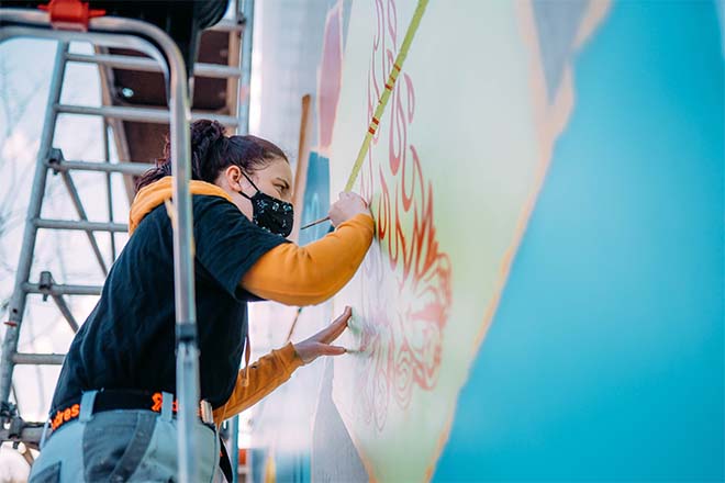 Scoutslokaal Vilvoorde verfraaid met prachtige street art-afbeelding dankzij campagne Paint Panter