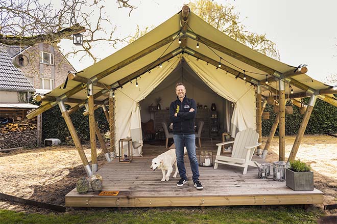 Glamping in safaristijl in je eigen achtertuin