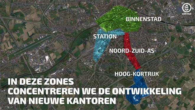 Kortrijkse kantorenmarkt heeft nog voor 100.000 m2 extra kantoren