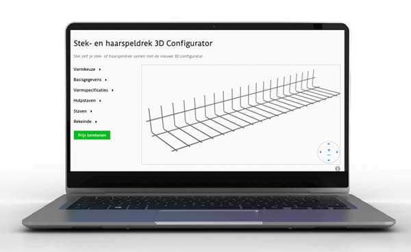 3D-wapeningconfigurator laat aannemer productiemachine aansturen