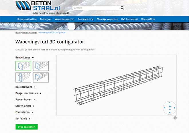 3D-wapeningconfigurator laat aannemer productiemachine aansturen