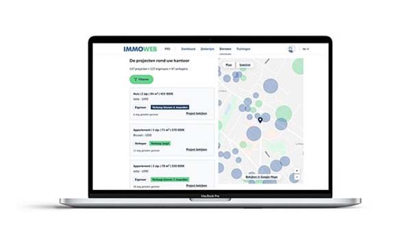 Immoweb lanceert de Prospectiemap