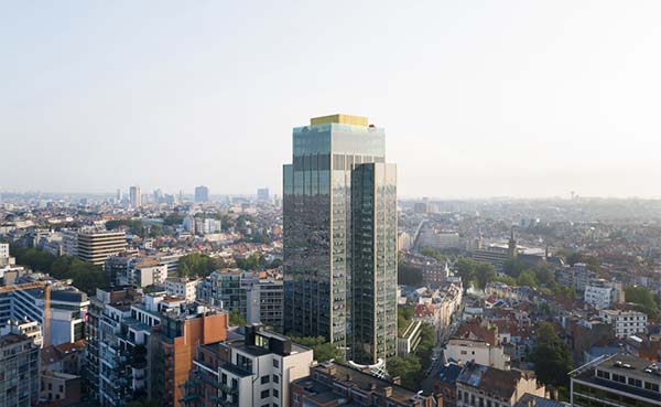 Iconische Blue Tower in Brussel krijgt nieuwe bestemming