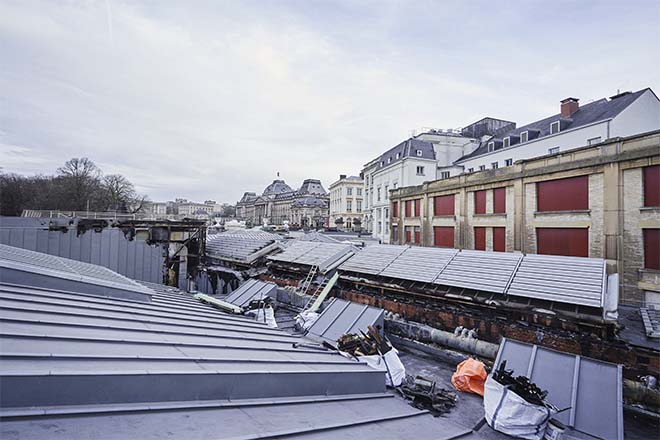 Einde van  herstellingswerken aan de daken Bozar na brand in 2021