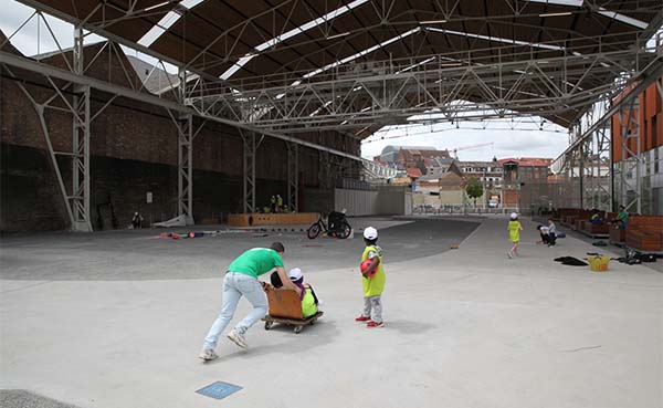 Voormalige Libelcohal in Molenbeek omgetoverd tot tijdelijke speelhal