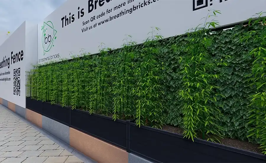 Breathing Fence: de eerste natuurlijke werfomheining in België