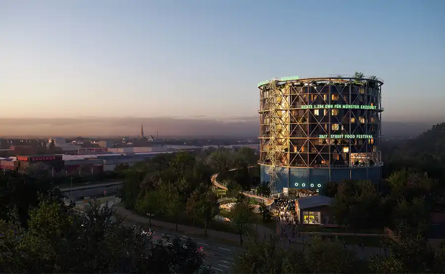 Mei architects and planners wint tender voor herbestemming Gasometer in Münster