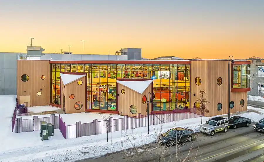 Bijzondere houtconstructie Kindermuseum in Wisconsin wint prestigieuze prijs