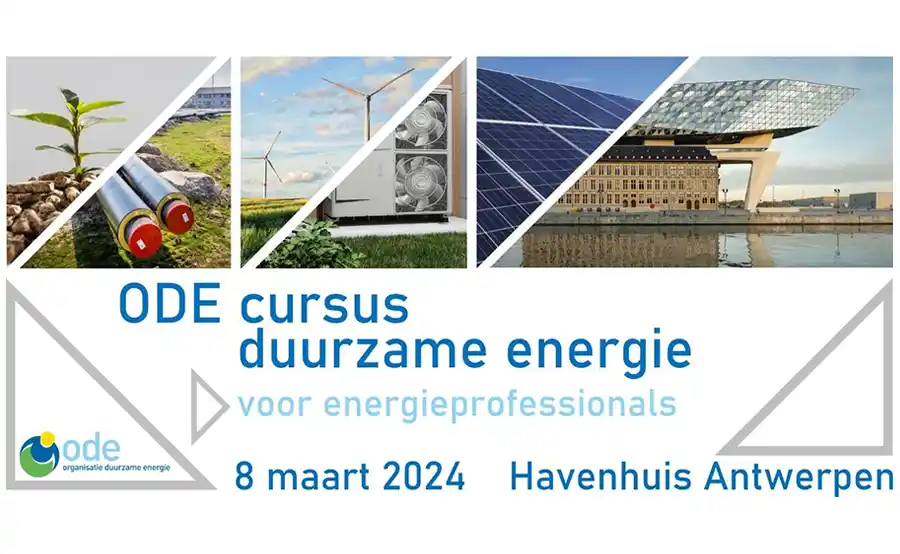 ODE cursusdag duurzame energie voor energieprofessionals op 8 maart