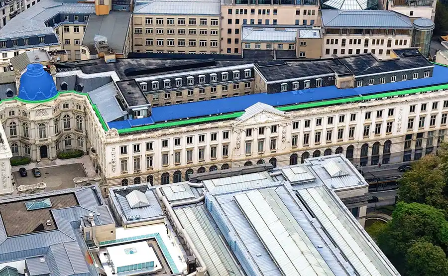 De Regie der Gebouwen renoveert 800 m² plat dak van het Rekenhof