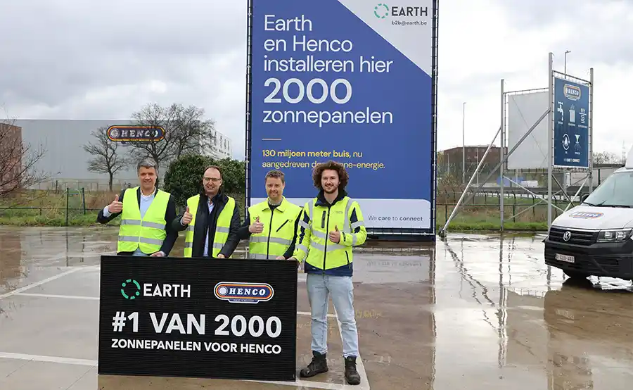 2000 zonnepanelen van Earth voor Henco in Herentals