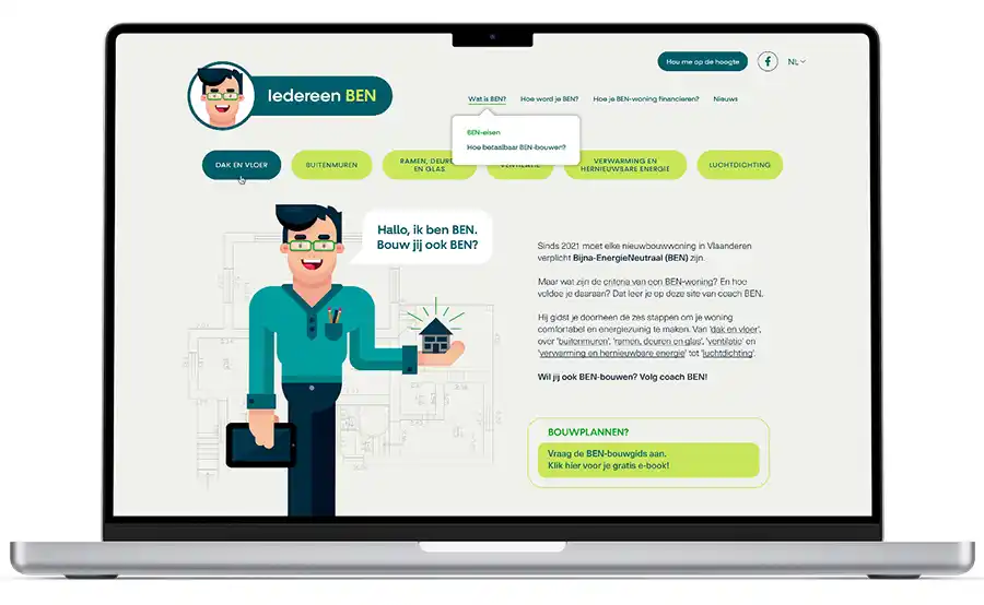 Nieuwe website IedereenBEN.be helpt Vlaamse bouwers bij BEN-eisen in 2025