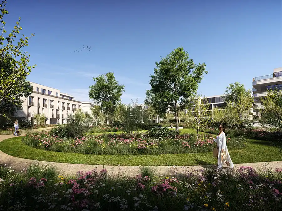 Woonproject EVER hertekent skyline Kortrijk met woontorens en stadspark