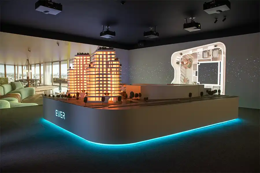 Woonproject EVER hertekent skyline Kortrijk met woontorens en stadspark