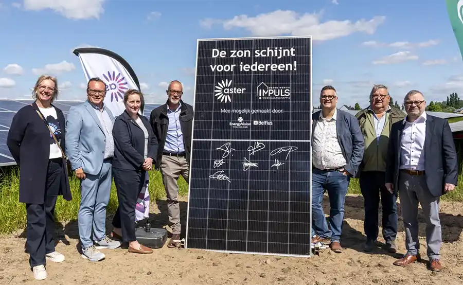 Eerste zonnepark op grond van woonmaatschappij !Mpuls gerealiseerd