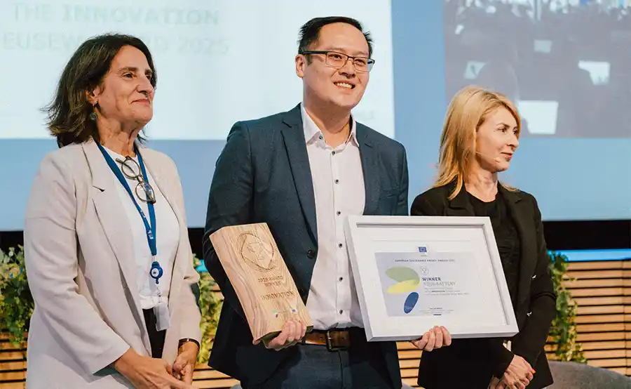 Zoutwaterbatterij wint European Sustainable Energy Award 2025