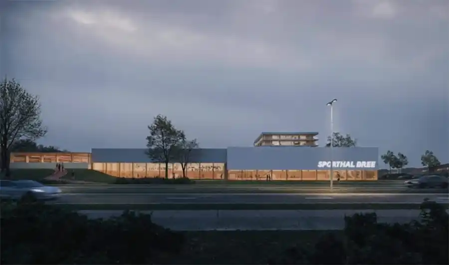 Bree krijgt nieuw sport- en wooncomplex in hout