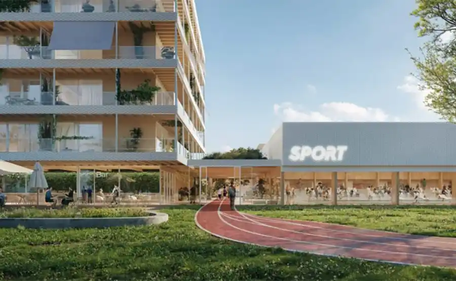 Bree bouwt duurzaam sport- en wooncomplex De Weeg in hout