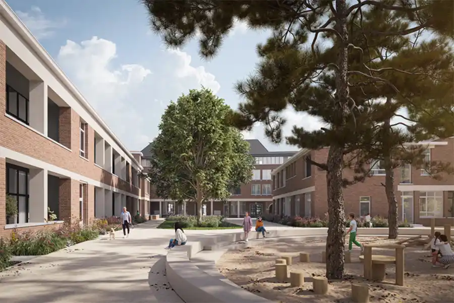 Nieuwe woonbuurt Lutgard in Mortsel