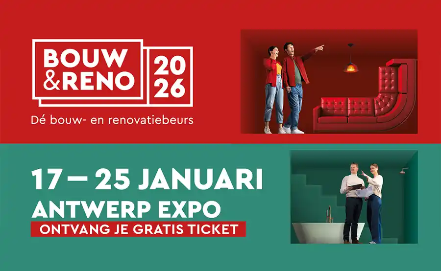 Claim jouw gratis tickets voor bouw&reno 2026 in Antwerp Expo