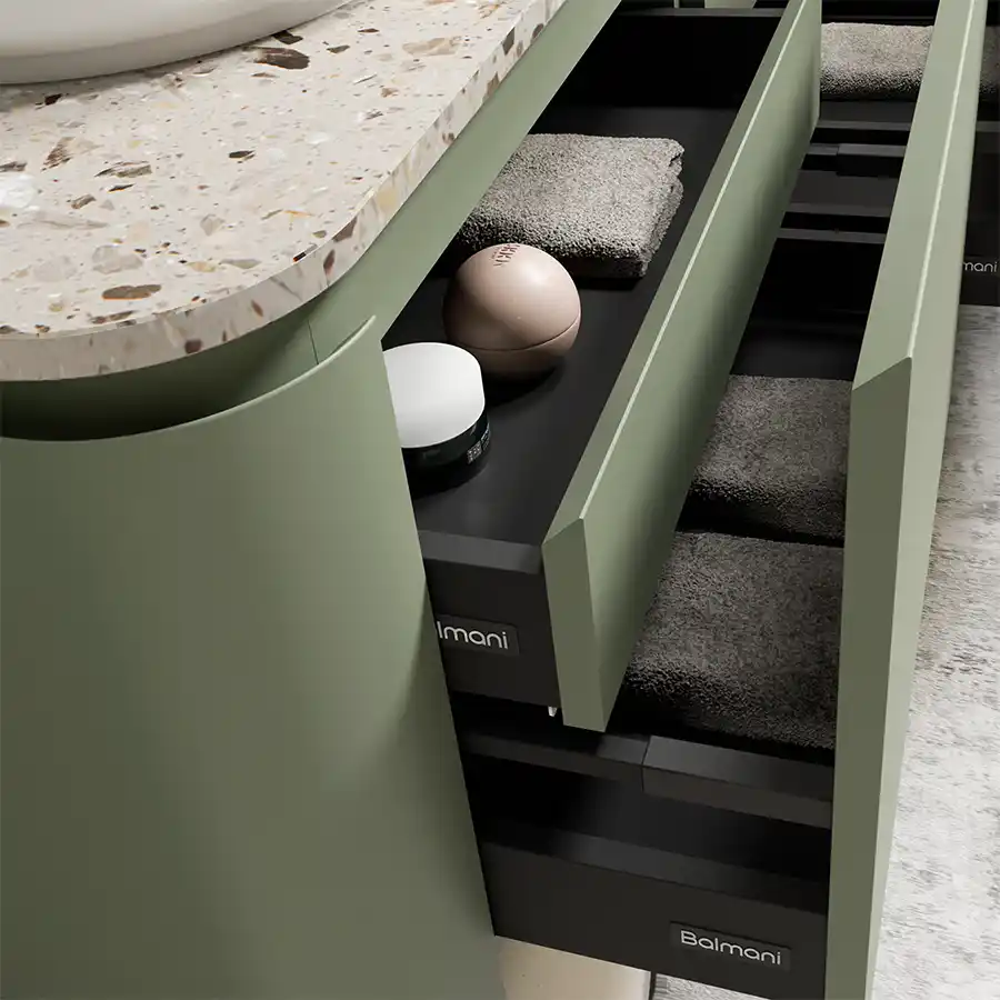 Ronde vormen in de badkamer