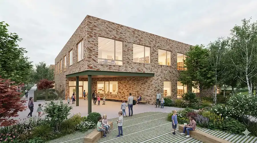 nieuw schoolgebouw Campus FLX in Leopoldsburg