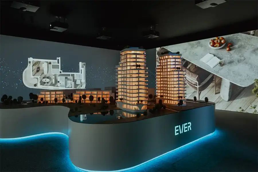 De EVER-woontorens op de Blekerijsite in Kortrijk