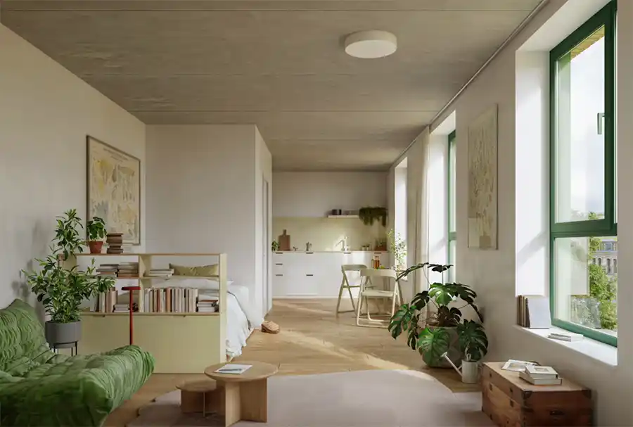 studentenkamers op nieuwe site Groene Wandeling in Gent