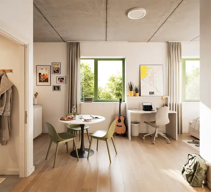 Eerste steen gelegd voor studentenresidentie De Kroon in Gent