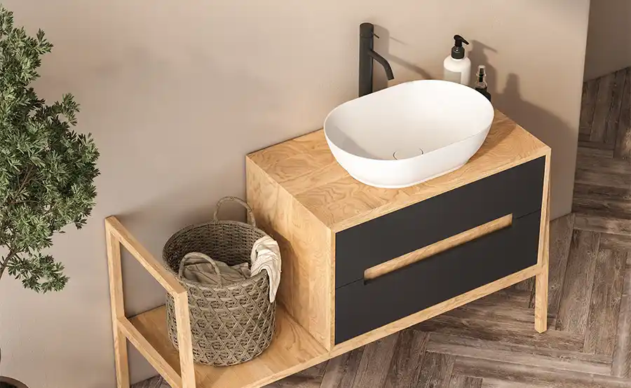 houten badkamermeubel