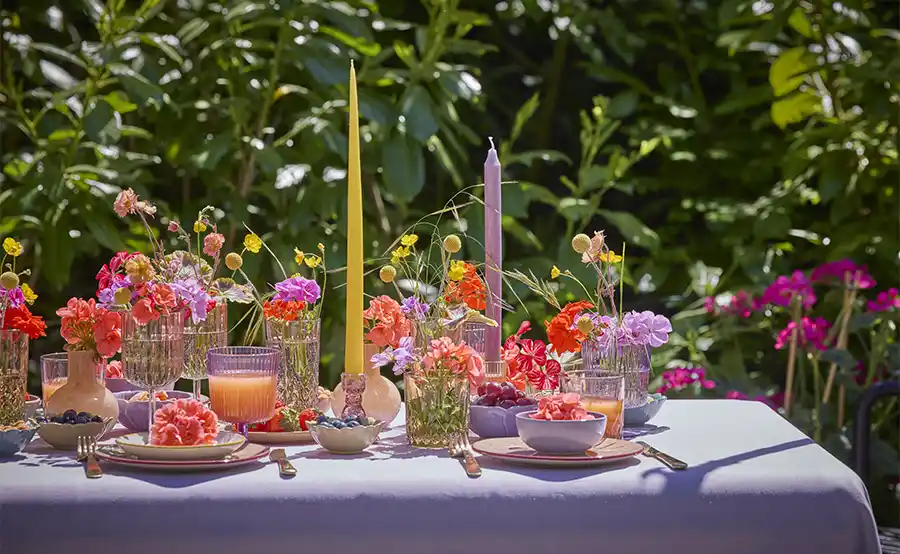 geraniums op jouw tuintafel